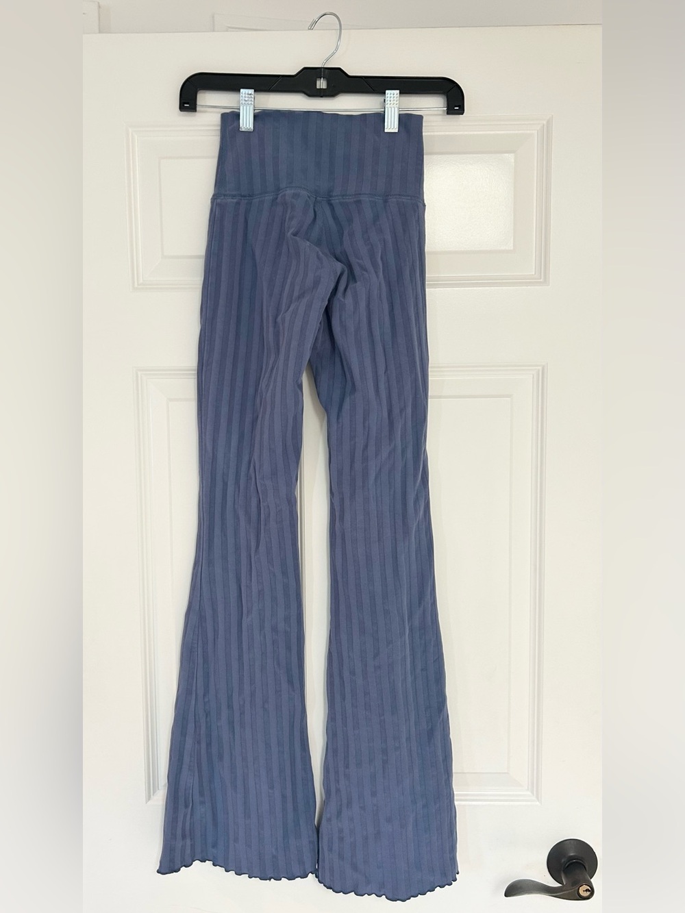 Offline Blue Ribbed High-Waisted Flare Leggings - Picture 2 of 3